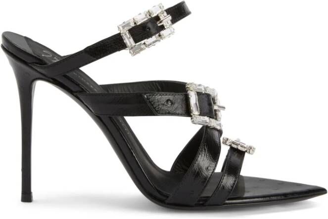 Giuseppe Zanotti Intriigo Orely leren sandalen Zwart