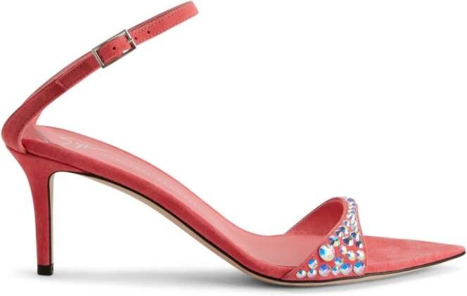 Giuseppe Zanotti Intriigo Queen sandalen verfraaid met stras Roze