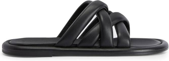 Giuseppe Zanotti Jacobsen leren sandalen Zwart