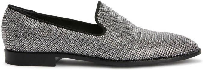 Giuseppe Zanotti Jareth Disco loafers verfraaid met kristallen Zilver