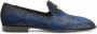 Giuseppe Zanotti Jareth loafers met slangenhuidprint Blauw - Thumbnail 1