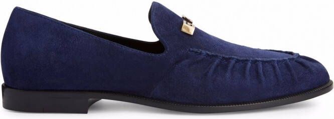 Giuseppe Zanotti Jareth suède loafers Blauw