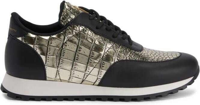 Giuseppe Zanotti Jimi Running leren sneakers Zwart