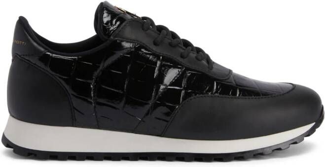 Giuseppe Zanotti Jimi Running leren sneakers Zwart