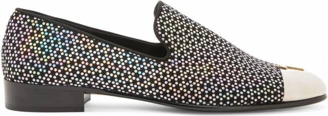 Giuseppe Zanotti Joaquin loafers met stippen Zwart
