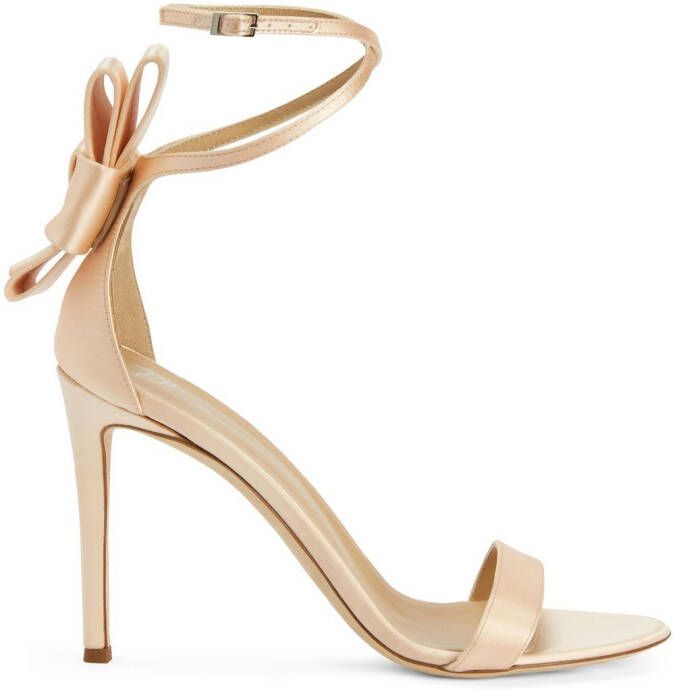 Giuseppe Zanotti Jodene satijnen sandalen Goud