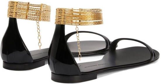 Giuseppe Zanotti Kay sandalen met enkelband Zwart