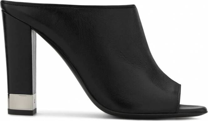 Giuseppe Zanotti Kesi leren muiltjes Zwart