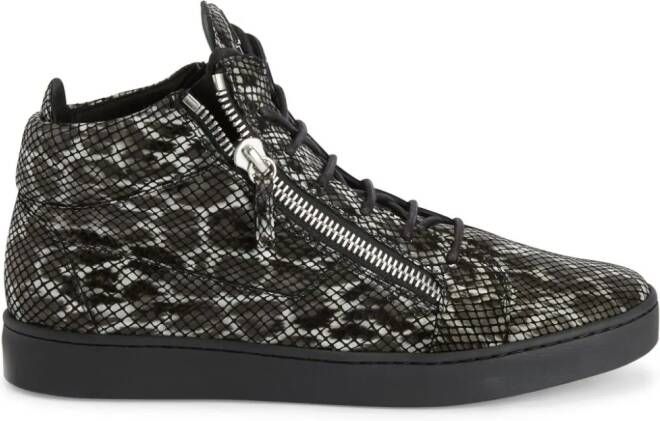 Giuseppe Zanotti Kriss high-top sneakers met luipaardprint Zwart