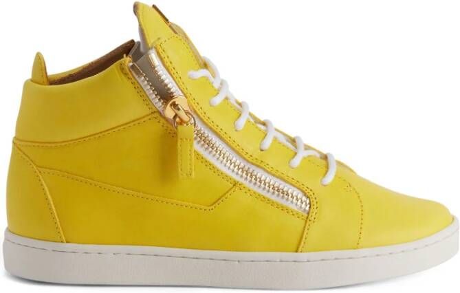 Giuseppe Zanotti Kriss leren sneakers Geel