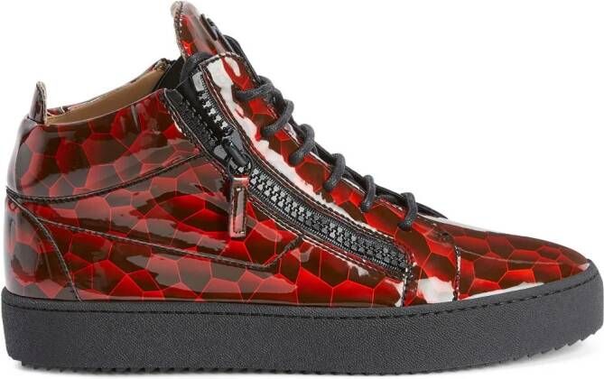 Giuseppe Zanotti Kriss sneakers met geometrische print Rood