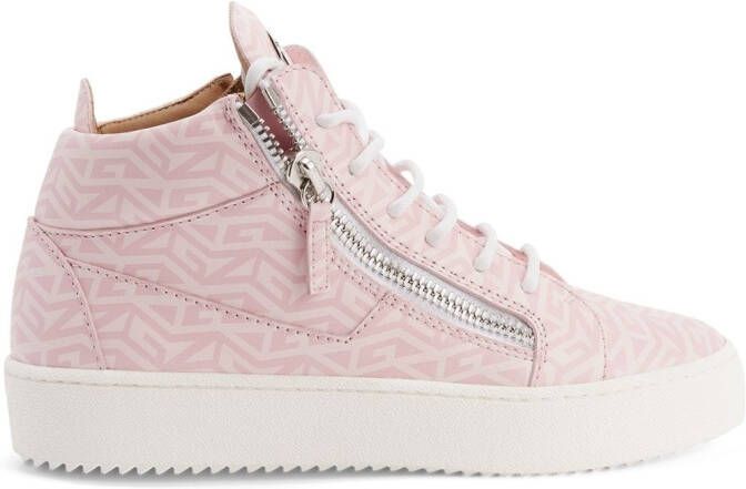 Giuseppe Zanotti Kriss sneakers met monogramprint Roze