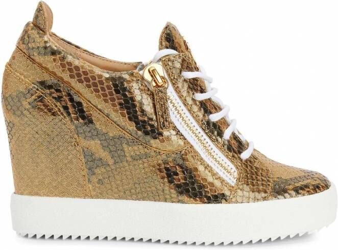 Giuseppe Zanotti Kriss sneakers met sleehak Bruin