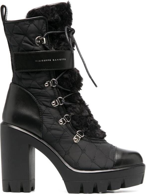 Giuseppe Zanotti Laarzen met plateauzool Zwart