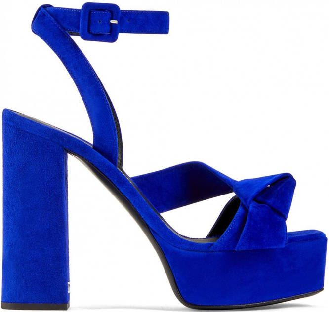Giuseppe Zanotti Laila sandalen met plateauzool Blauw