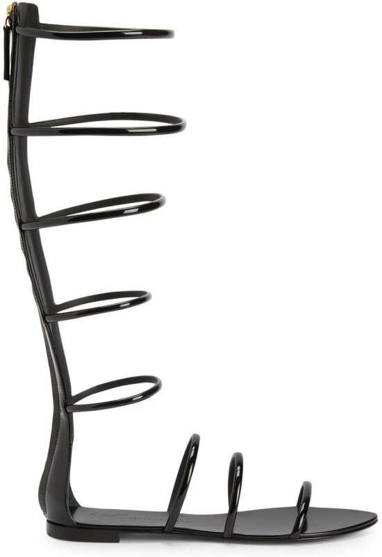 Giuseppe Zanotti Super Intrigo gladiator sandalen Zwart