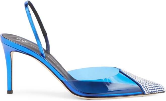 Giuseppe Zanotti Leonor pumps verfraaid met kristallen Blauw