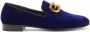 Giuseppe Zanotti Leopoldino fluwelen loafers Blauw - Thumbnail 1
