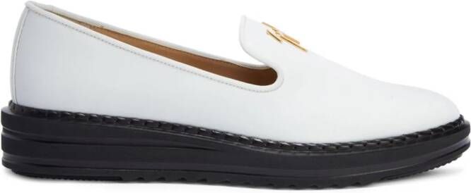 Giuseppe Zanotti Leren loafers Beige