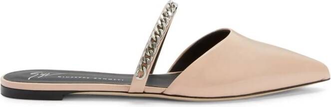 Giuseppe Zanotti Leren muiltjes Beige