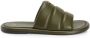 Giuseppe Zanotti Leren slippers Groen - Thumbnail 1