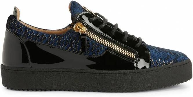 Giuseppe Zanotti Leren sneakers Blauw