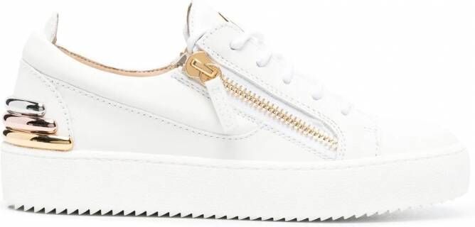 Giuseppe Zanotti Leren sneakers Wit