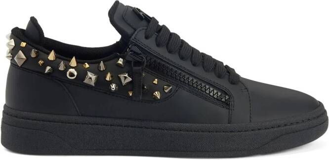 Giuseppe Zanotti Leren sneakers Zwart