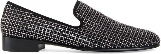 Giuseppe Zanotti Lewis loafers verfraaid met kristallen Zwart
