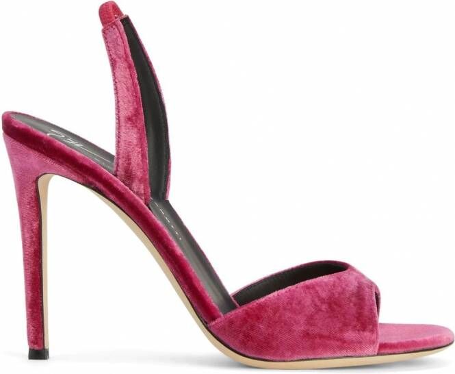 Giuseppe Zanotti Lilibeth fluwelen slingback sandalen Roze