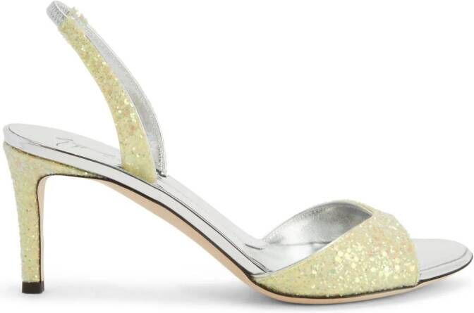 Giuseppe Zanotti Lilibeth sandalen met glitter Geel