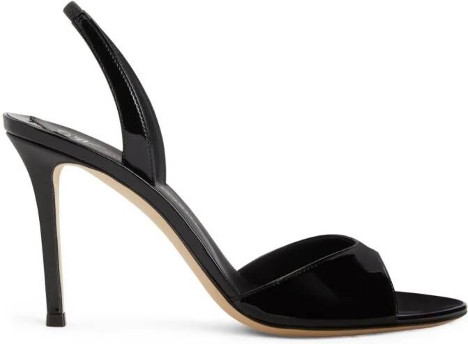 Giuseppe Zanotti Lilibeth slingback sandalen Zwart