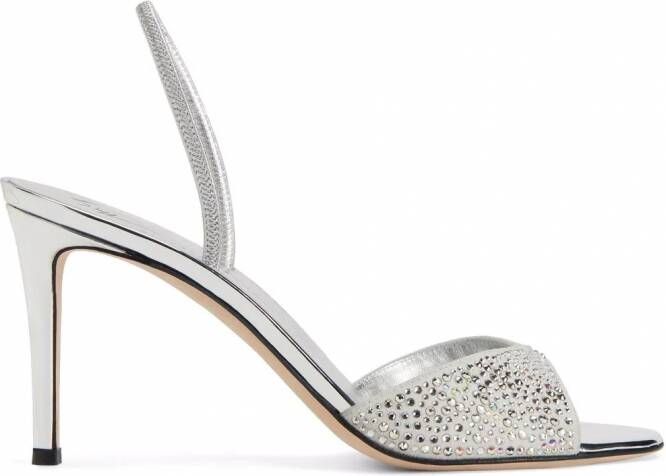 Giuseppe Zanotti Lilibeth Starlight sandalen Zilver