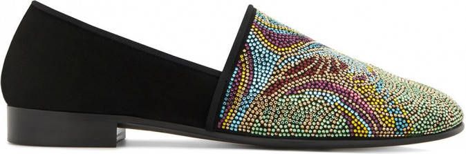 Giuseppe Zanotti Loafers met print Zwart