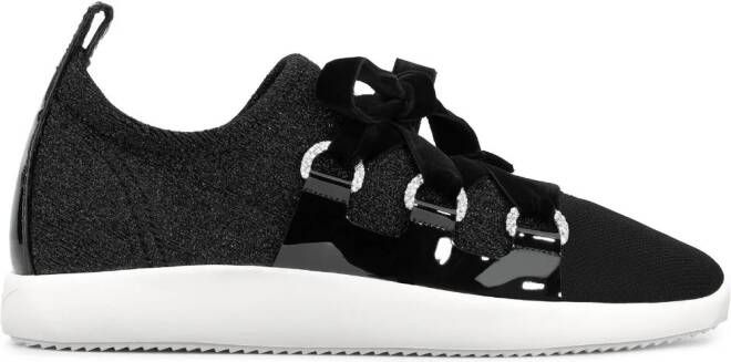 Giuseppe Zanotti Maggie gebreide sneakers Zwart