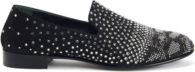 Giuseppe Zanotti Marthinique loafers verfraaid met kristallen Zwart