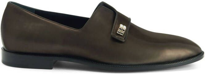 Giuseppe Zanotti Marty leren loafers Zwart