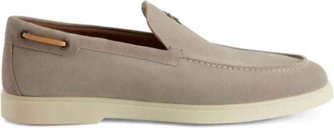 Giuseppe Zanotti Maui loafers met logoplakkaat Beige