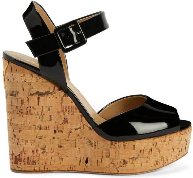 Giuseppe Zanotti Maylin sandalen met plateauzool Zwart