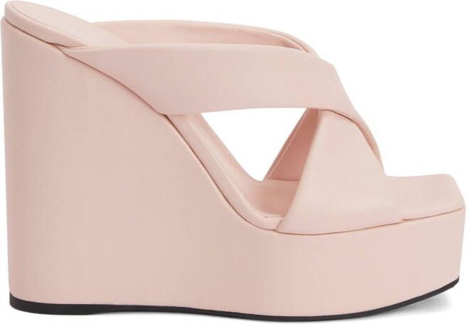 Giuseppe Zanotti Melissa muiltjes met kruisbandjes Roze