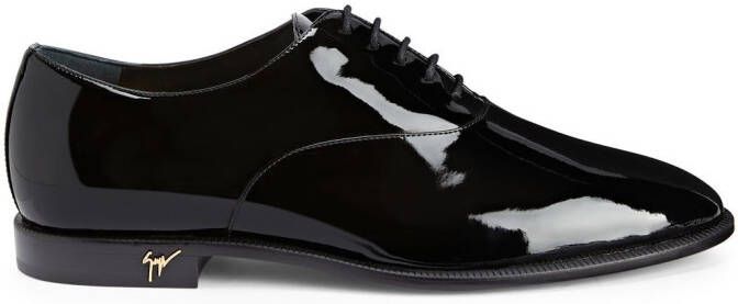 Giuseppe Zanotti Melithon lakleren Oxford schoenen Zwart