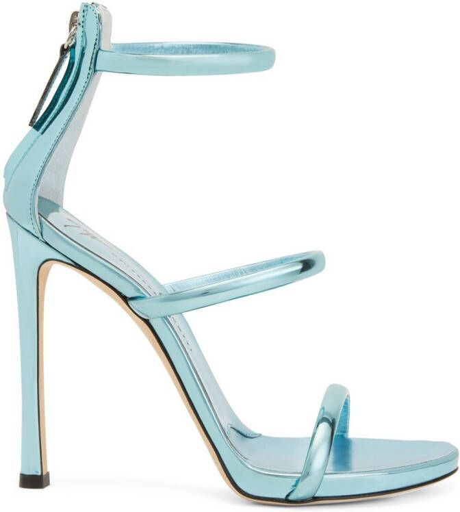 Giuseppe Zanotti Metallic sandalen Blauw