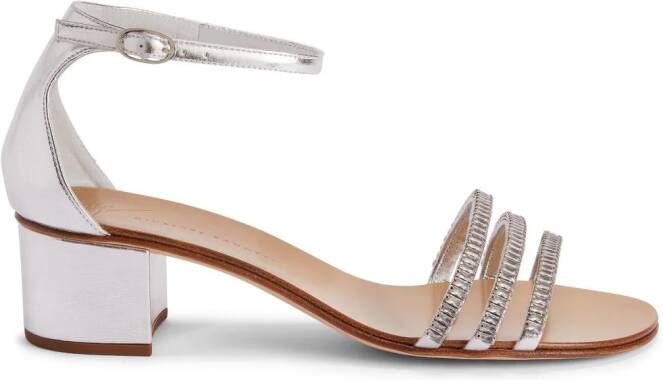 Giuseppe Zanotti Metallic sandalen Zilver