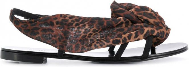Giuseppe Zanotti Milonga sandalen met luipaardprint Zwart