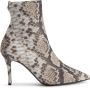 Giuseppe Zanotti Mirea 90mm laarzen met slangenleerprint Groen - Thumbnail 1