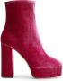 Giuseppe Zanotti Morgana Leo fluwelen enkellaarzen Roze - Thumbnail 1