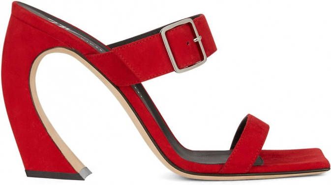 Giuseppe Zanotti Musa suède sandalen Rood