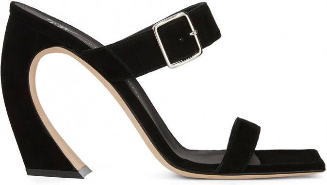 Giuseppe Zanotti Musa suède sandalen Zwart