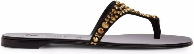 Giuseppe Zanotti Nebula sandalen met kristal Zwart