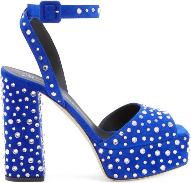 Giuseppe Zanotti New Betty sandalen verfraaid met kristallen Blauw